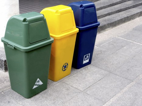 Professional waste clearance team at a construction site